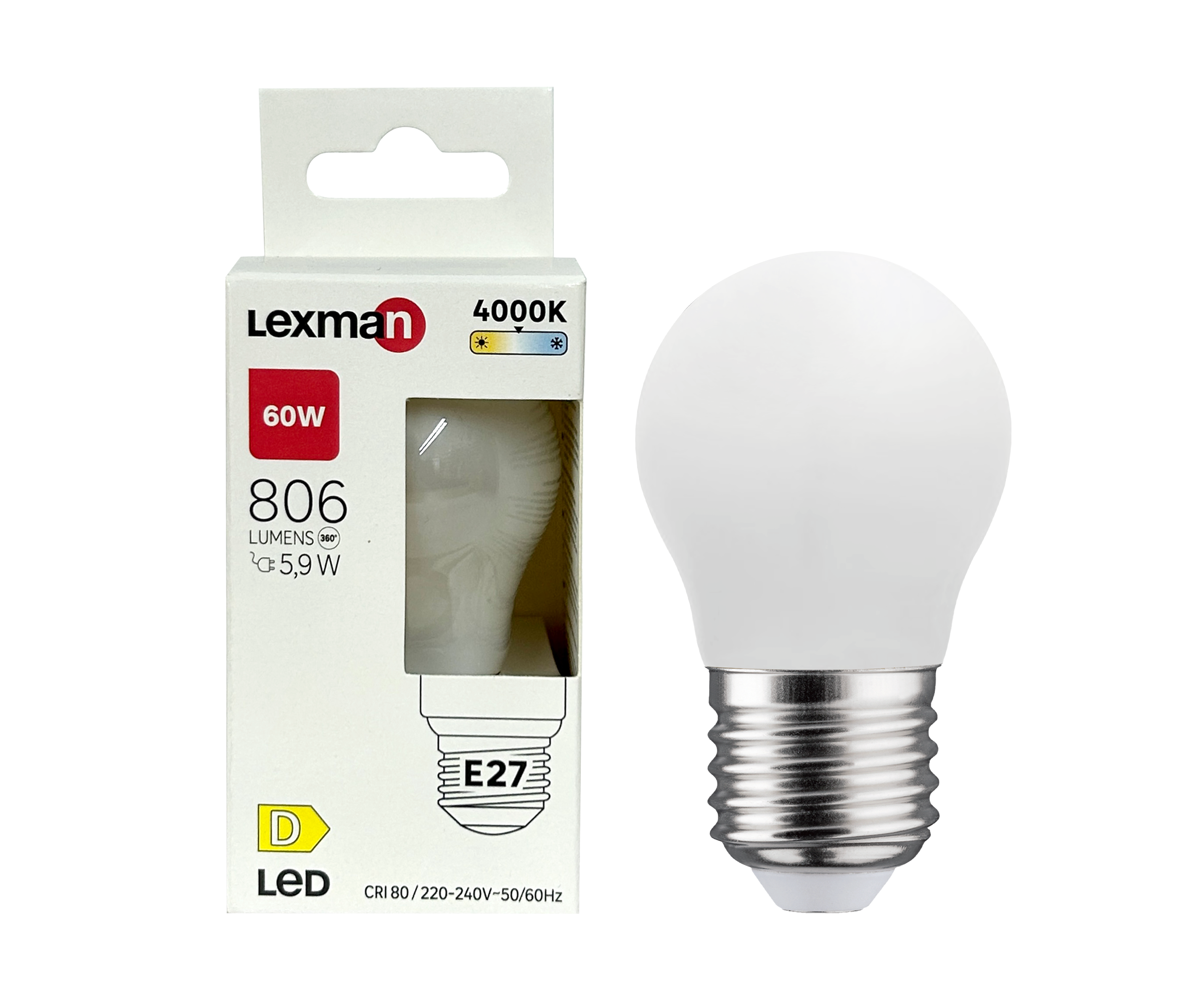 Żarówka LED E27 5,9 W 806 lm Neutralna biel Lexman - 3