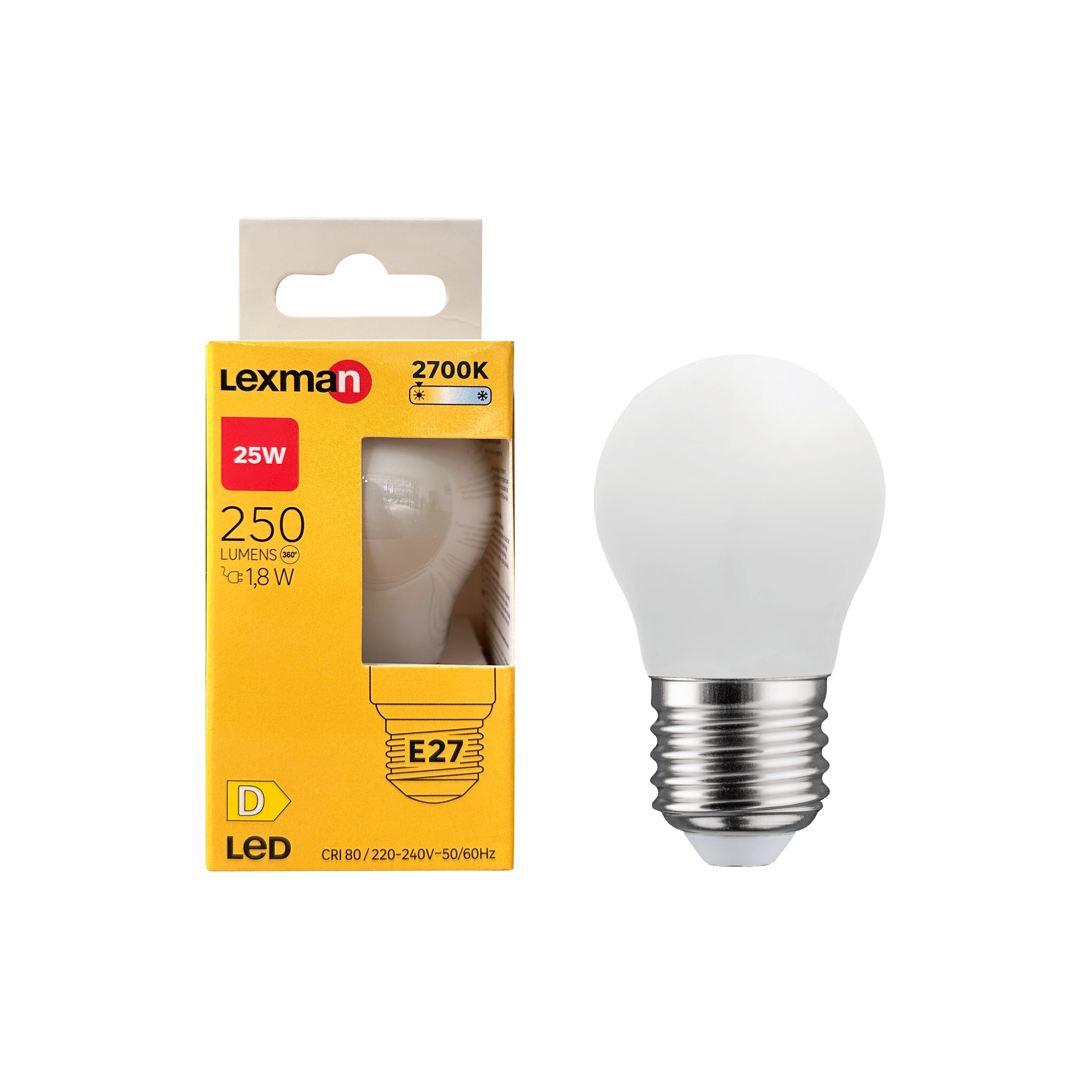 Żarówka LED E27 1,8 W 250 lm Ciepła biel Lexman - 3