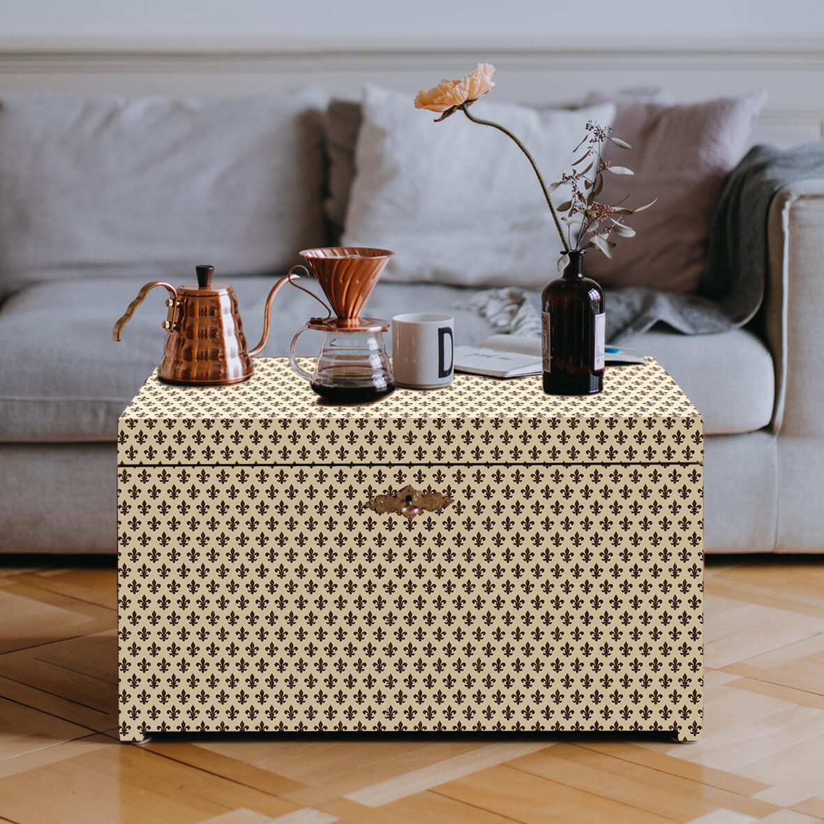 Pellicola Giglio marrone satinato 45 cm x 2 m - 2