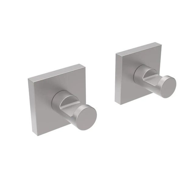 Supporto a parete  METAFORM Hotel Maison con doppio fissaggio in zama argento satinato L 5 x H 5 cm