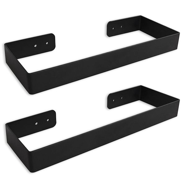JUEGO COLGADORES PARA EMISOR VERTICAL NEGRO