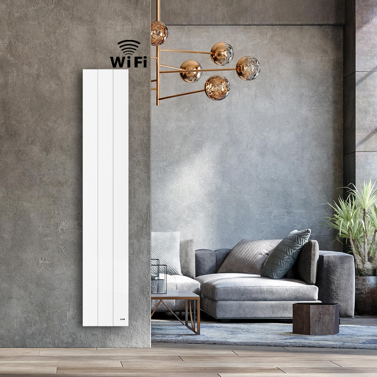 Radiateur/Sèche-serviettes électrique connecté à inertie sèche 1000 W HJM IXORA - 4