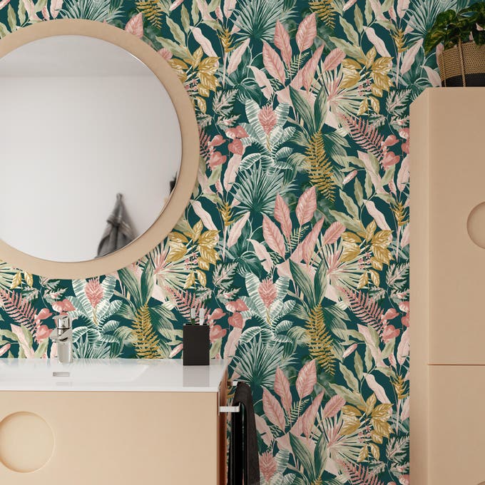Papel pintado baño