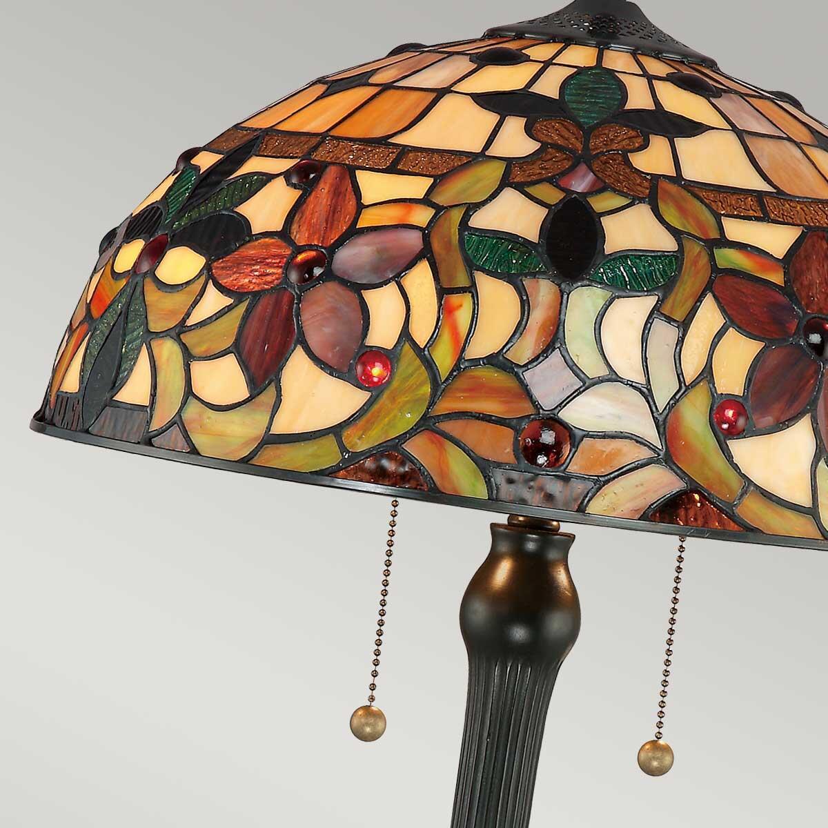 Lampe E27 KAMI, verre, multicouleur, H. 58.4cm - 3