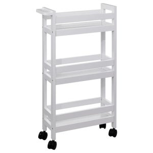 Carrello Da Cucina Classico Con Cassetti E Ruote In Legno Salvaspazio 89x40x84cm Tr4801 069tr4 - 14