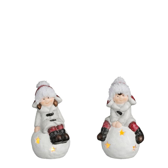 Boneco de neve com Led 9.5x8x16cm