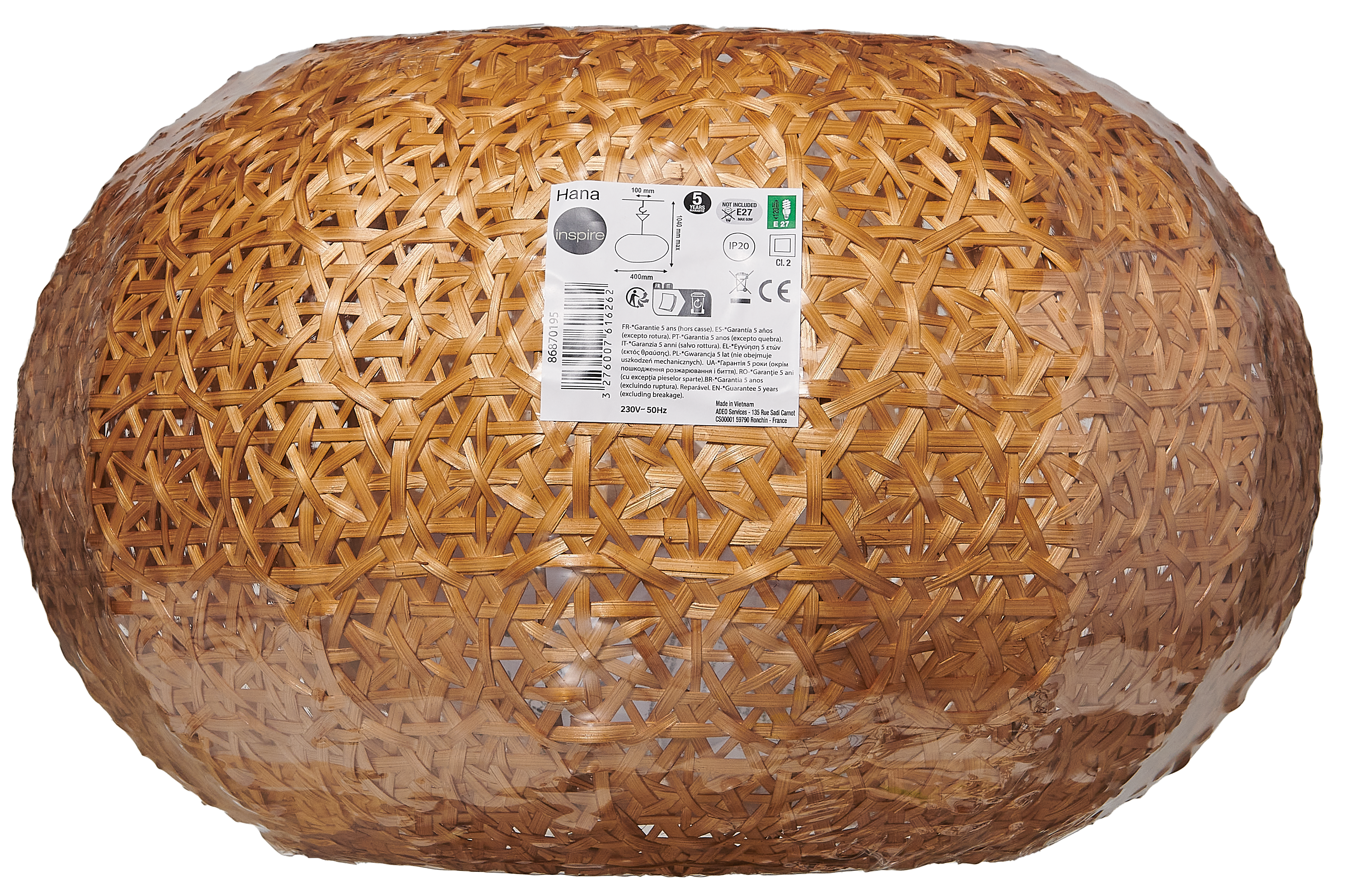 Lampa wisząca Hana bambus E27 Inspire - 7