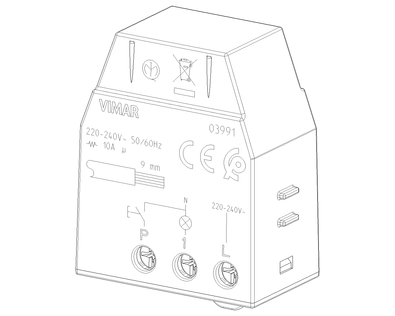 Relè VIMAR Modulo relé ad impulsi Quid 10A 230V - 7