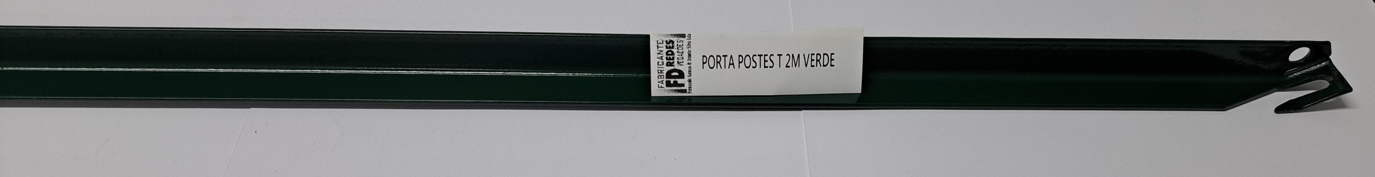 Poste em aço plastificado 2 m x 2,5 cm verde Ferro Bulloni - 2