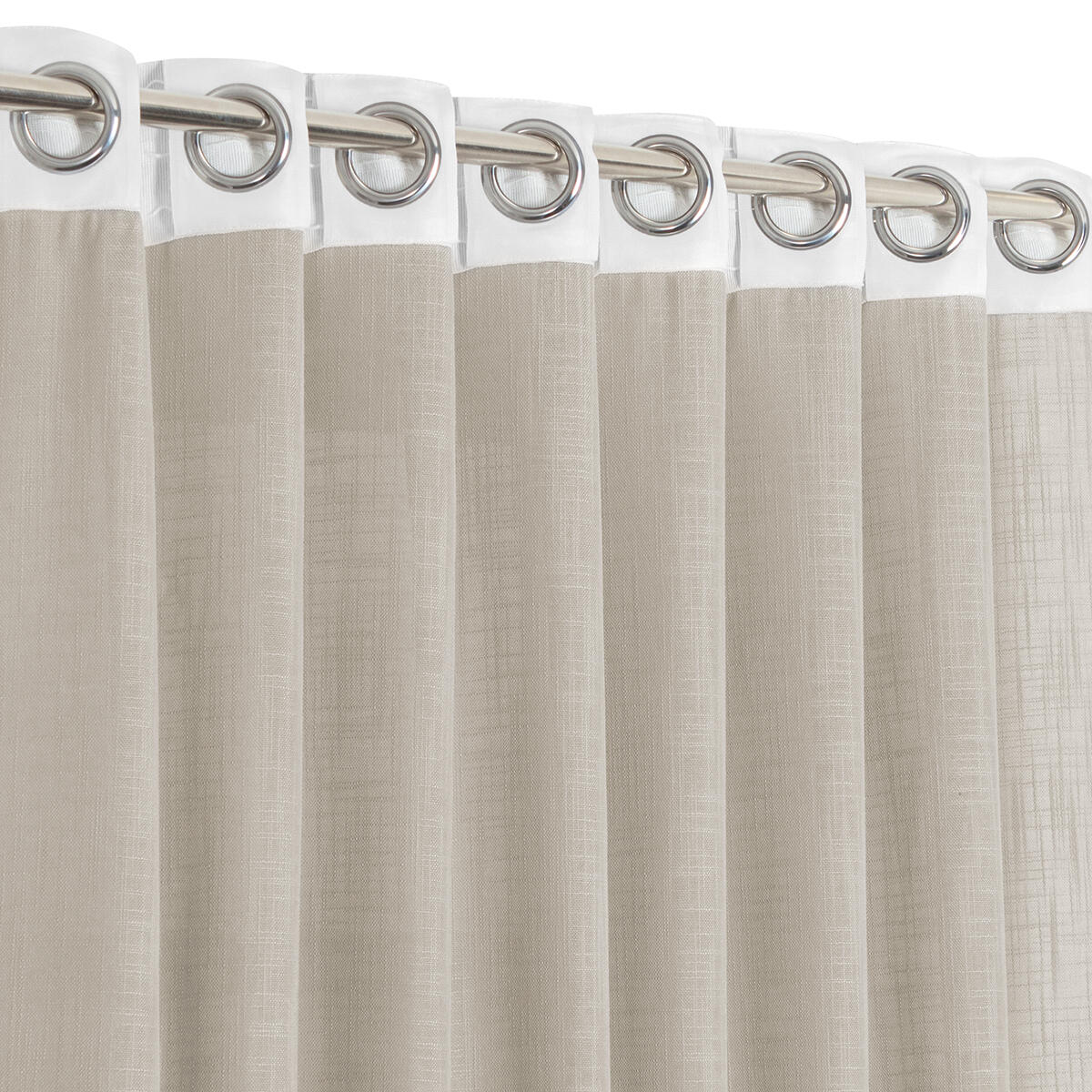 Tenda Infinity tortora, occhiello e fettuccia e passanti nascosti 140x280 cm - 8
