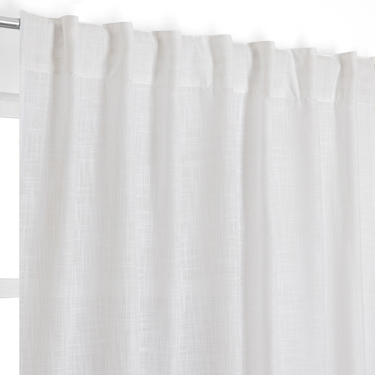 Tenda Infinity bianco, occhiello e fettuccia e passanti nascosti 140x280 cm - 8