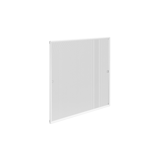Mosquitera fija 100x100 de aluminio blanco recortable para ventana tela de fibra vidrio negra Isoxa