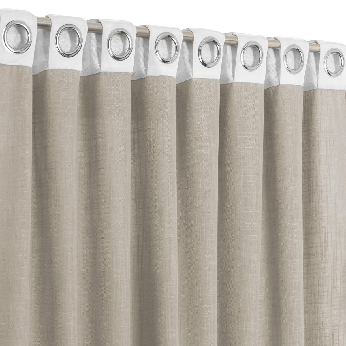 Tenda Infinity tortora, occhiello e fettuccia e passanti nascosti 140x280 cm - 7