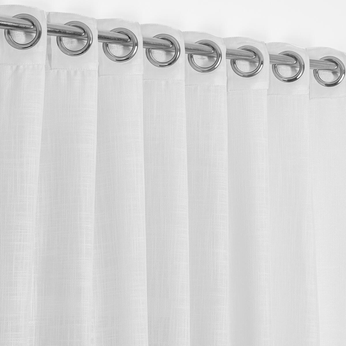 Tenda Infinity bianco, occhiello e fettuccia e passanti nascosti 140x280 cm - 5