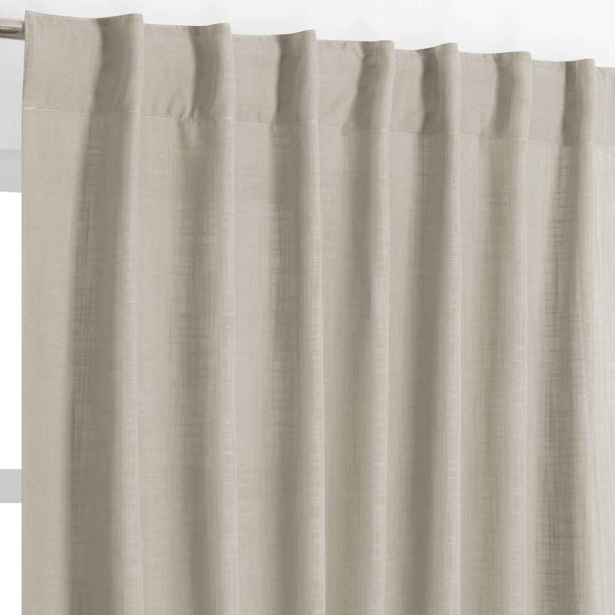 Tenda Infinity tortora, occhiello e fettuccia e passanti nascosti 140x280 cm - 4
