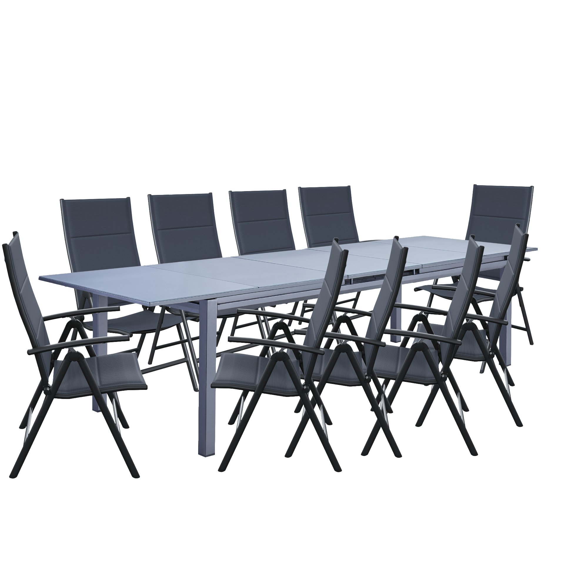 Stół ogrodowy rozsuwany Odyssea 100x256/320 cm antracytowy Naterial - 14