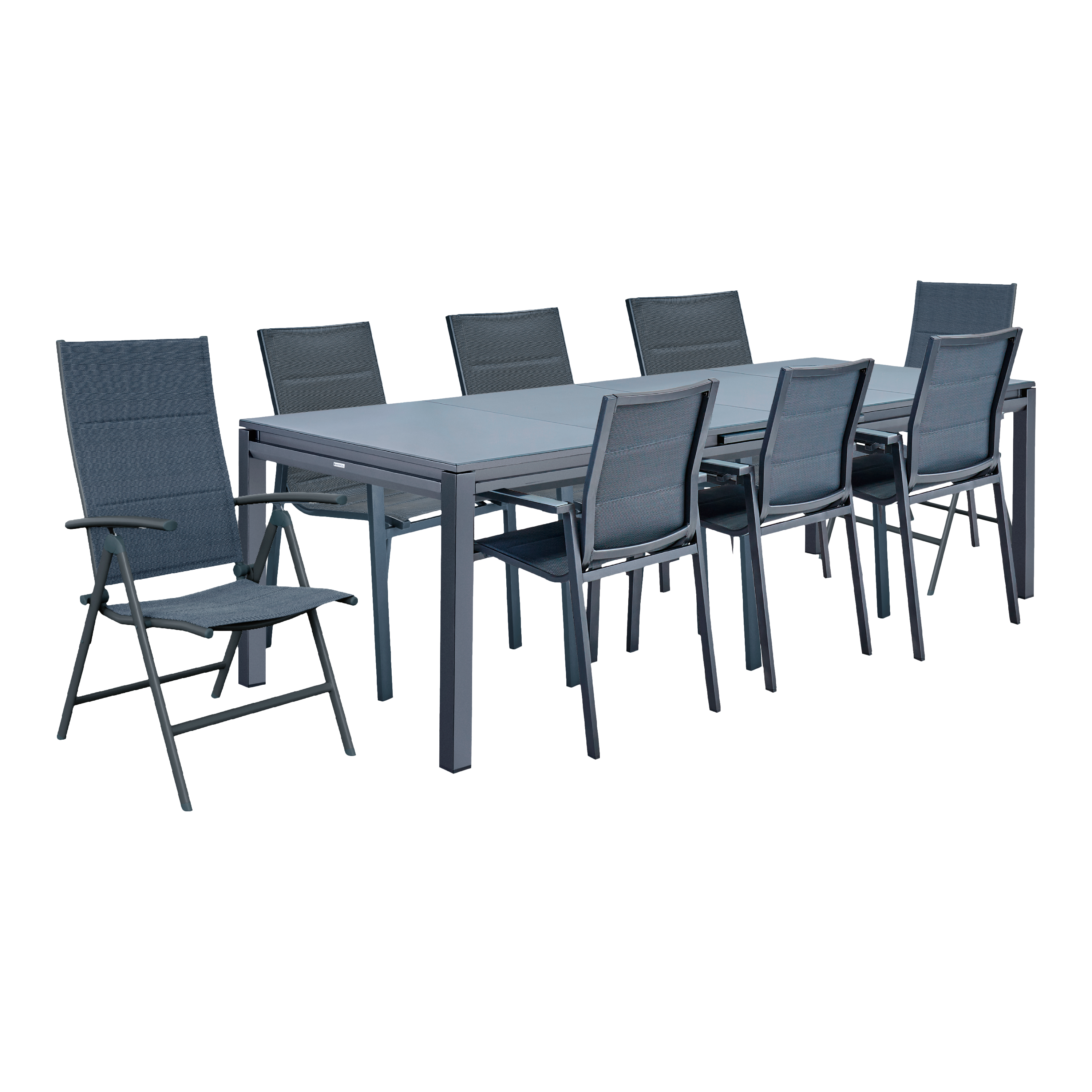 Stół ogrodowy rozsuwany Odyssea 100x256/320 cm antracytowy Naterial - 13