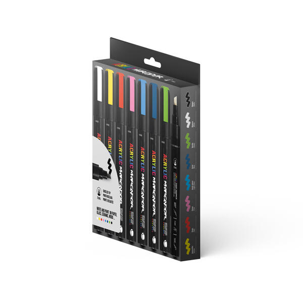 Pack marcador acrilico 8 unidades 6mm montana
