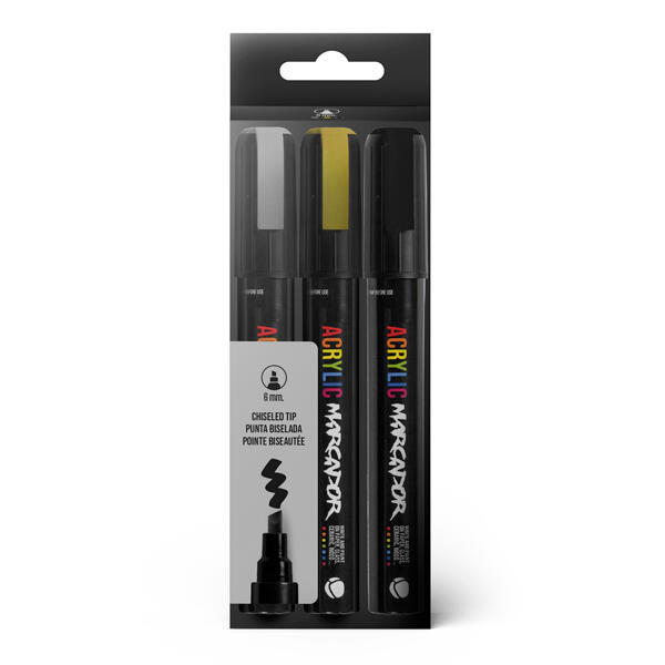 Pack marcador acrilico 3 unidades montana