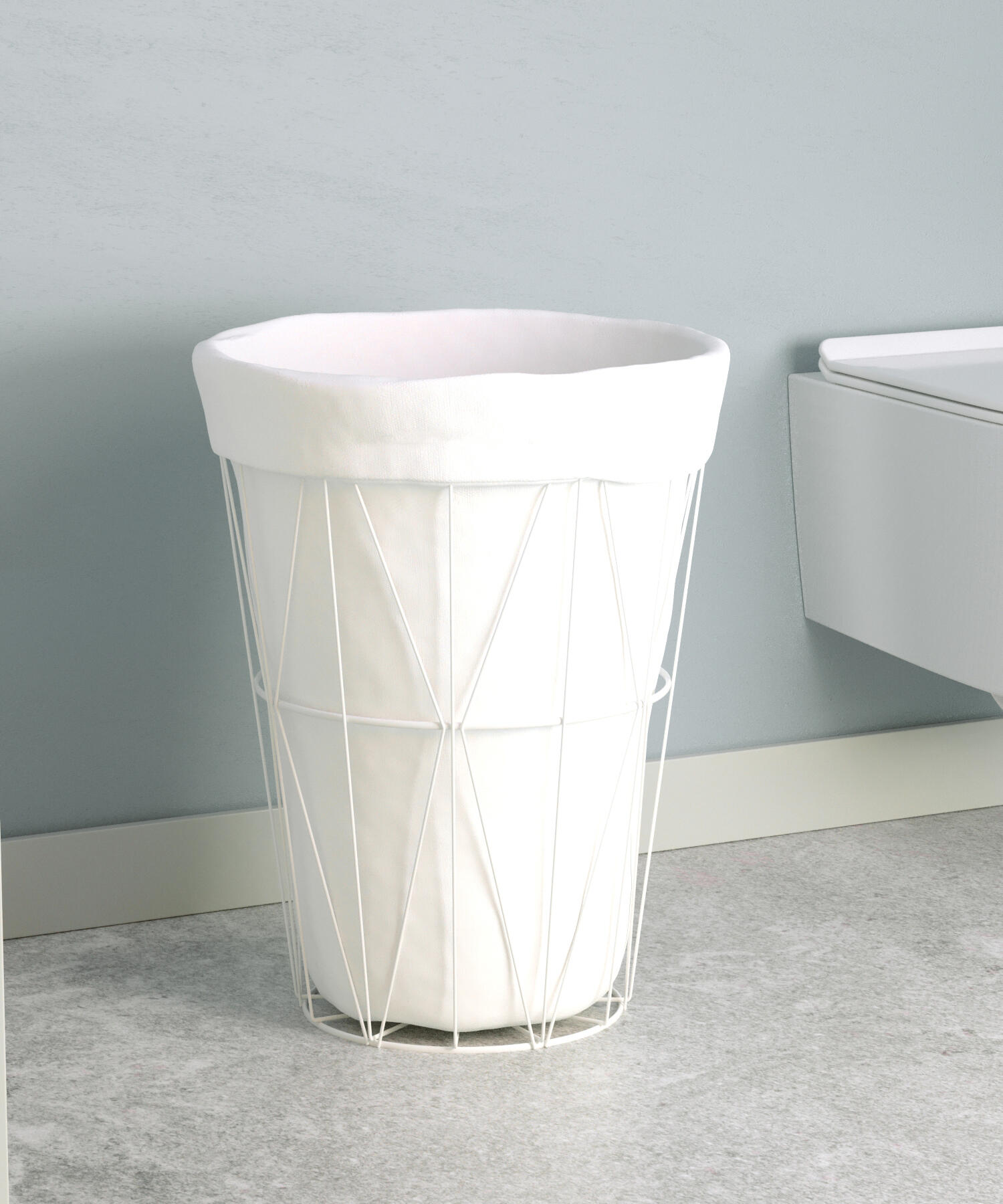 Cesto de ropa blanco 50 litros
