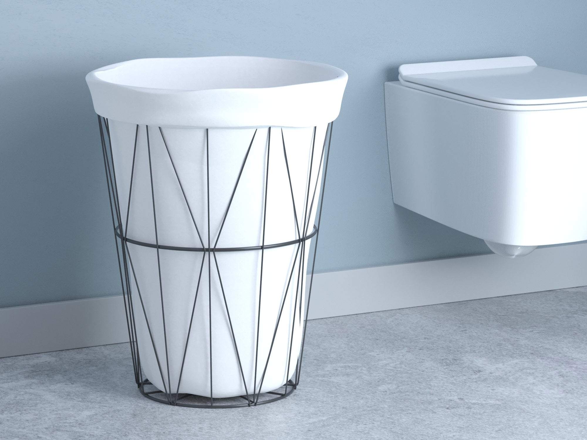 Cesto de ropa negro 50 litros de capacidad