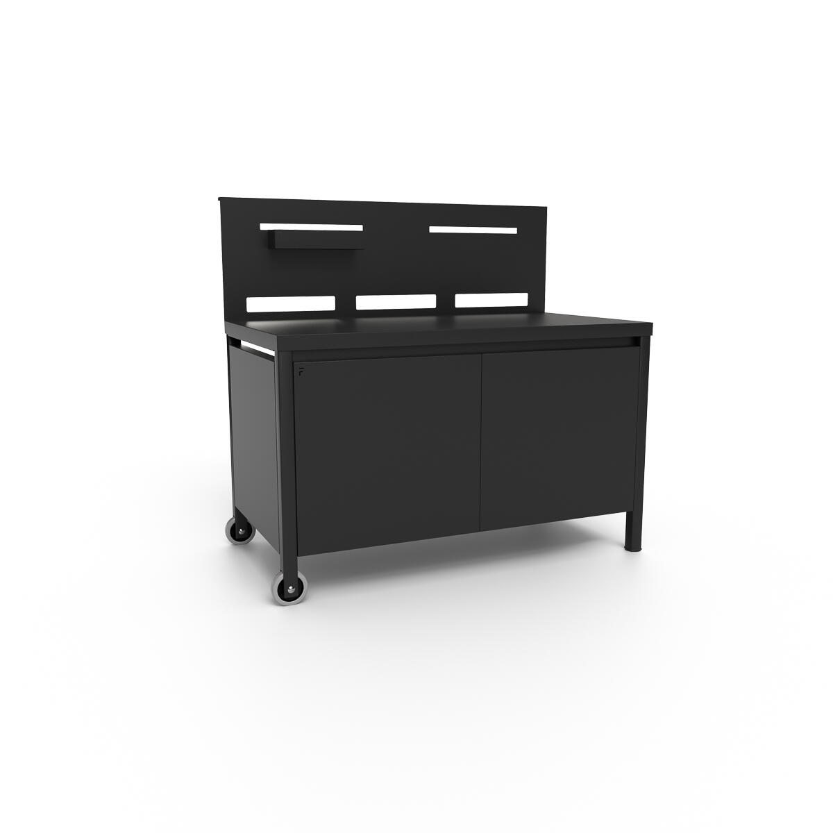 Mesa para plancha con aparador para cocina de exterior forge adour