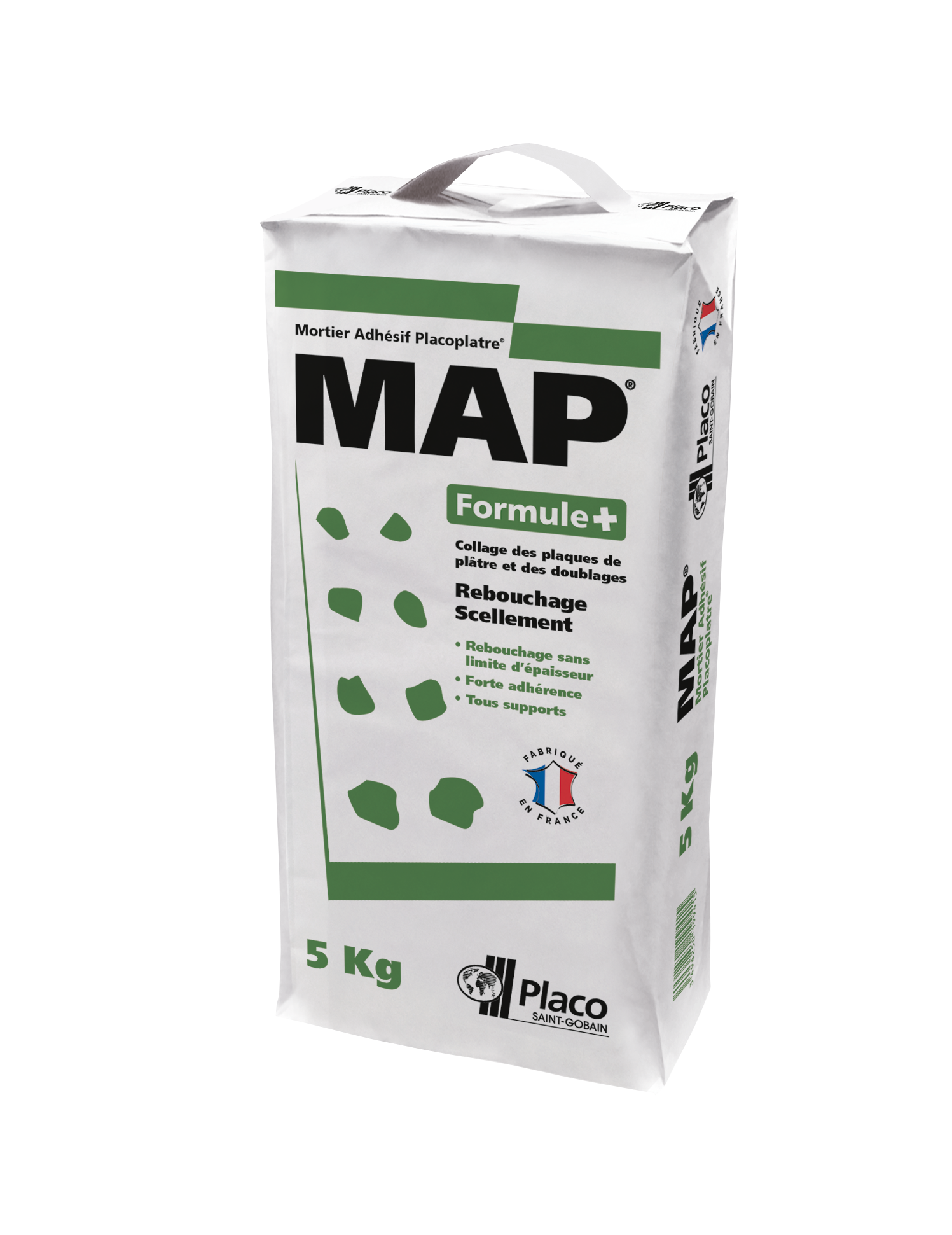 Mortier colle PLACO MAP formule +, 5kg Leroy Merlin