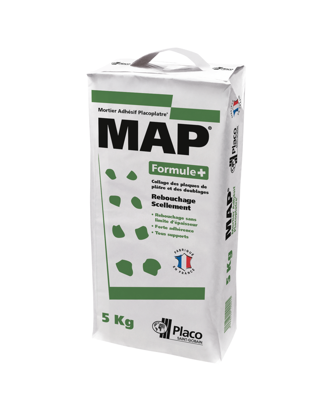 Mortier colle PLACO MAP formule +, 5kg