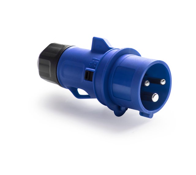 Spina industriale 16A 2P+T 230V Blu ROSI