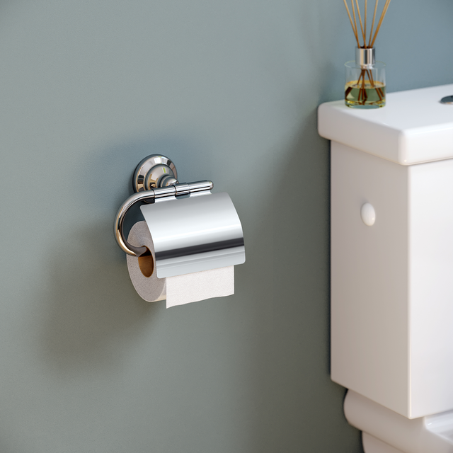 Dérouleur papier WC Charme à coller / à visser chrome