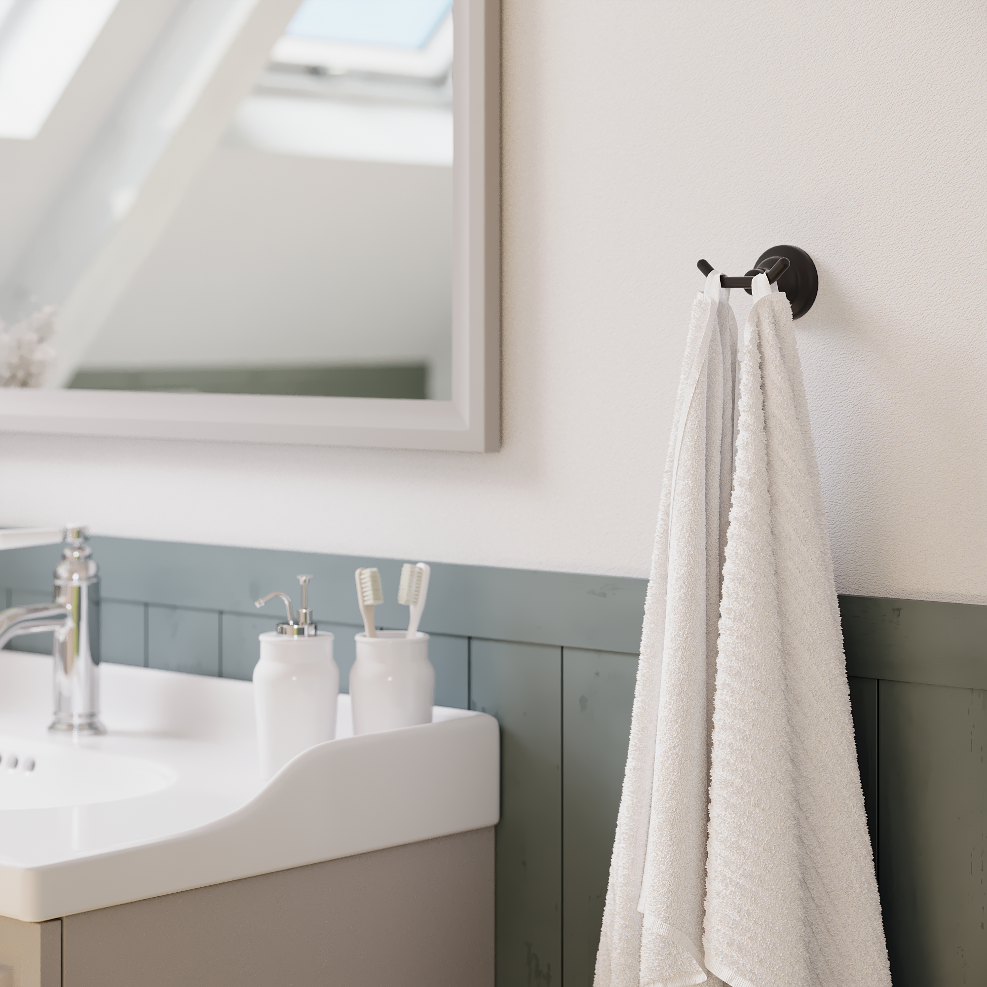 Patère à visser noir Charme SENSEA - 4