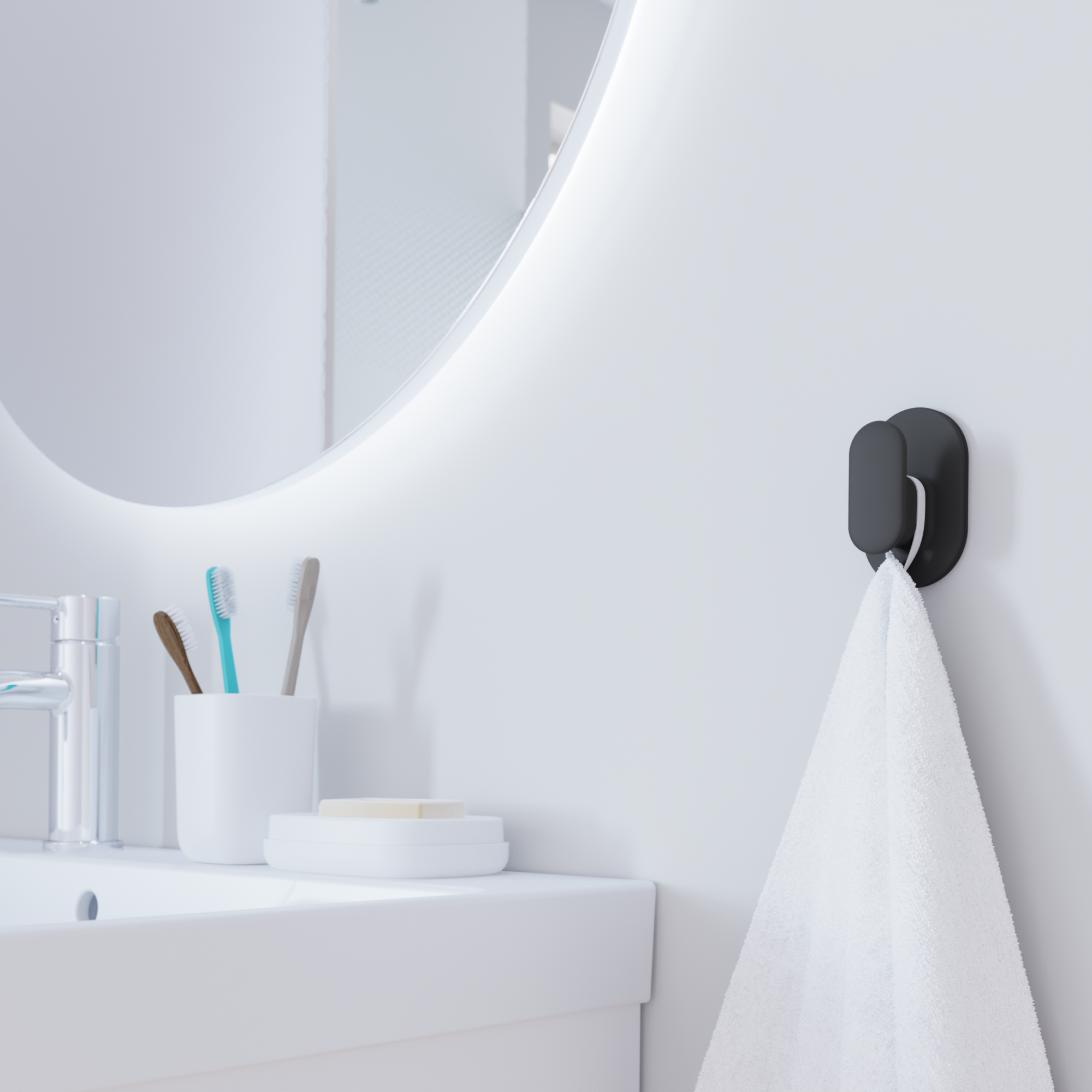 Patère à visser noir Easy SENSEA - 4