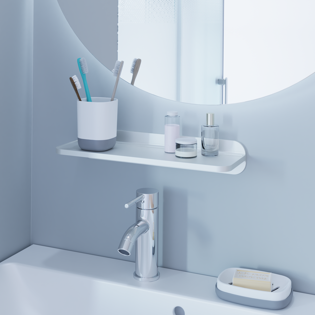 Mensola Da Parete In Legno Divit Mensola Sospesa 5 Ripiani Mw27 Bianco A590155 0