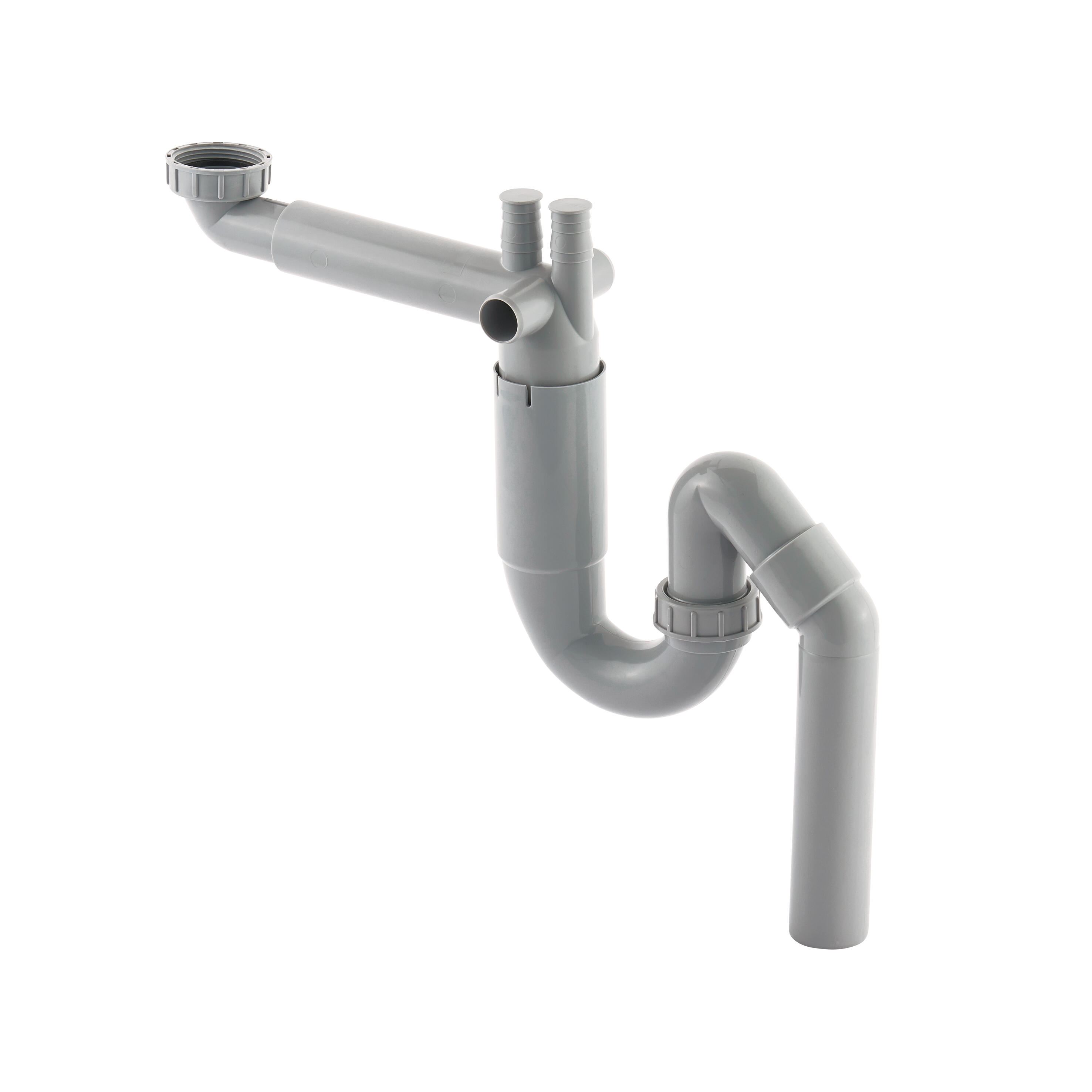 Syfon zlewozmywakowy 1-komorowy bez spustu oszczędzający miejsce EQUATION - 3