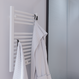 Porta Carta Igienica Doppio In Acciaio Inox: Design A Staffa Con Montaggio A Parete, Finitura Spazzolata