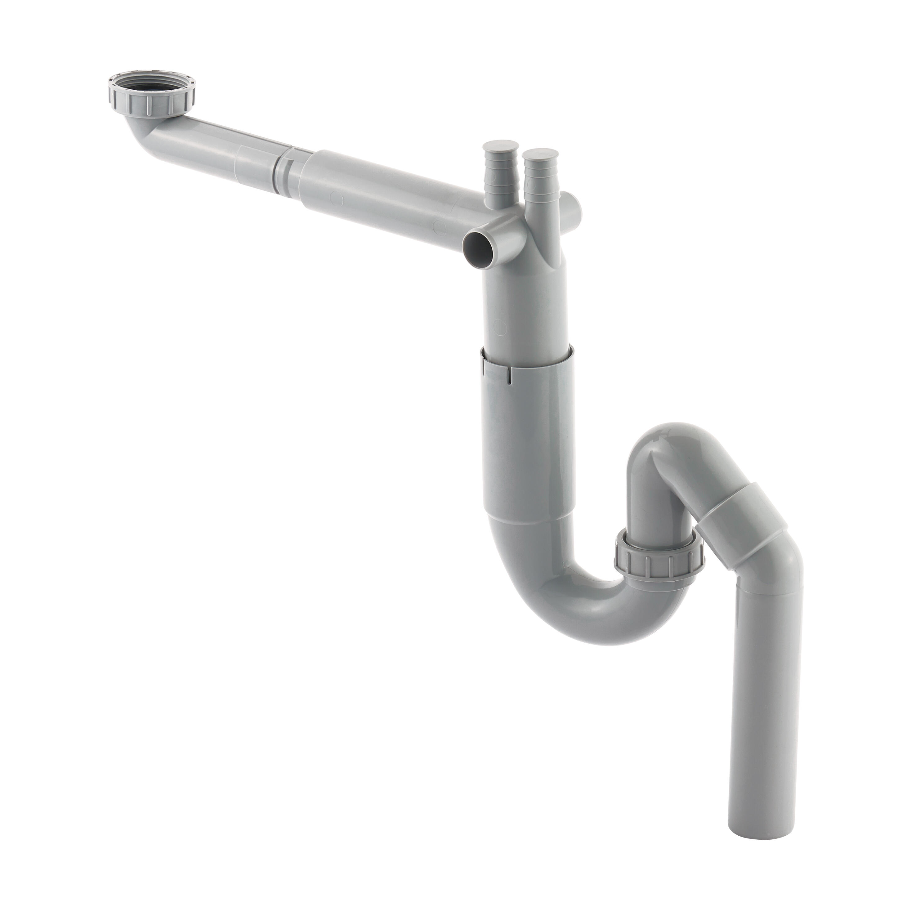 Syfon zlewozmywakowy 1-komorowy bez spustu oszczędzający miejsce EQUATION - 4