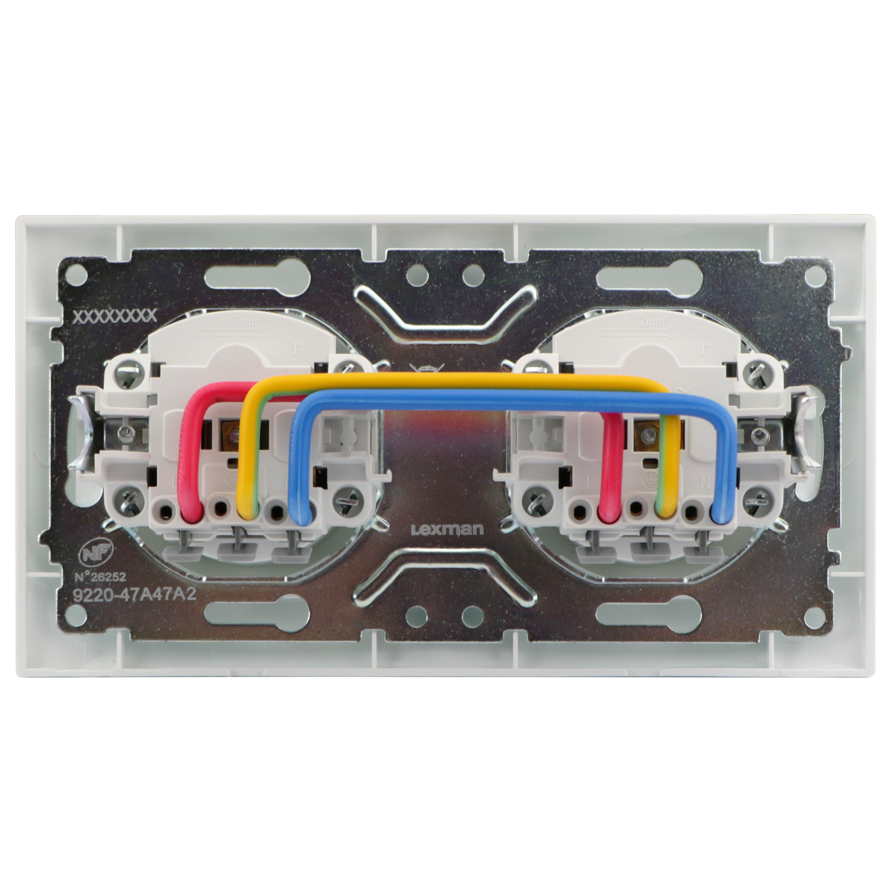 Double prise précablée Lika, LEXMAN, blanc - 3