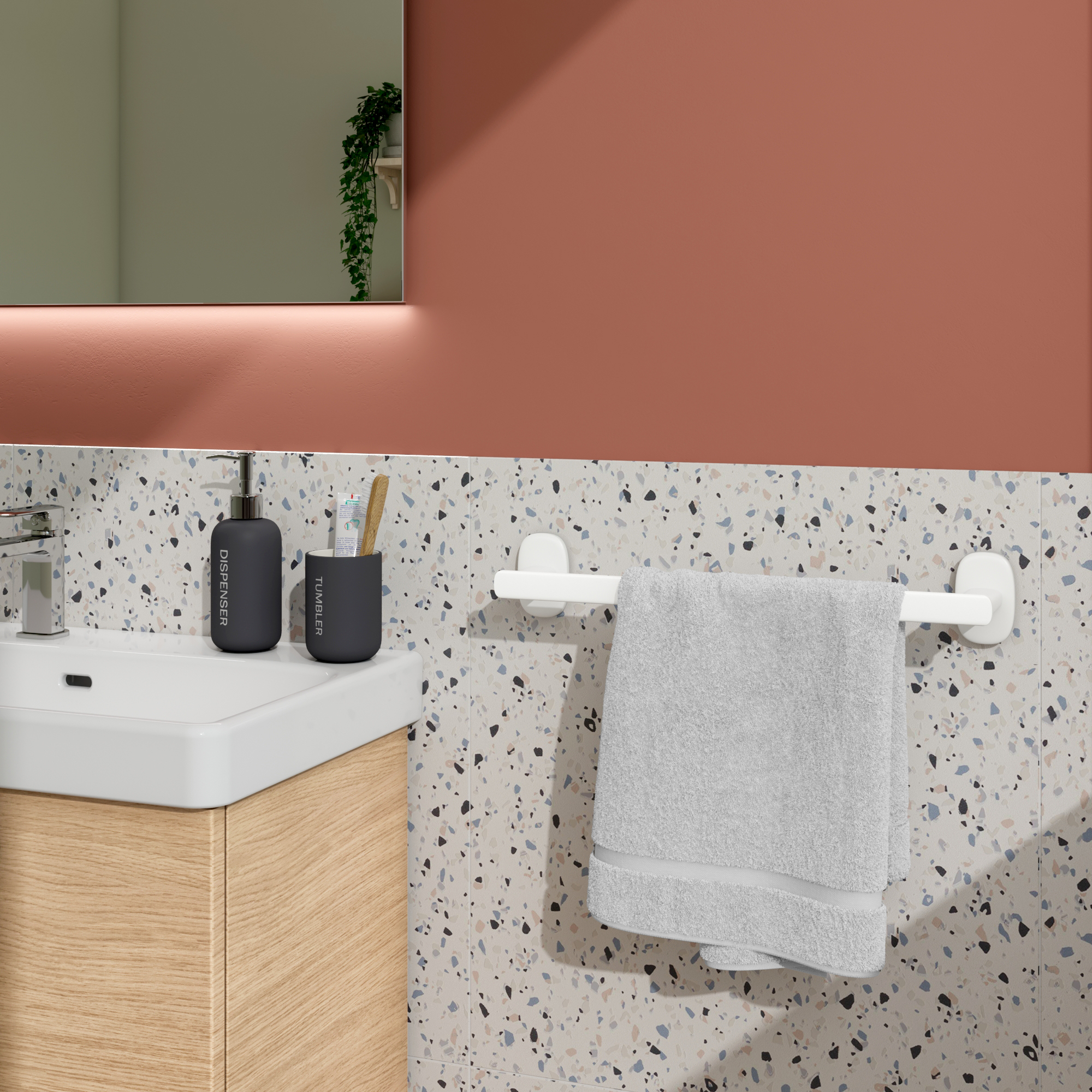 Wieszak na ręcznik Remix 35 cm Dual Fix Biały - 4