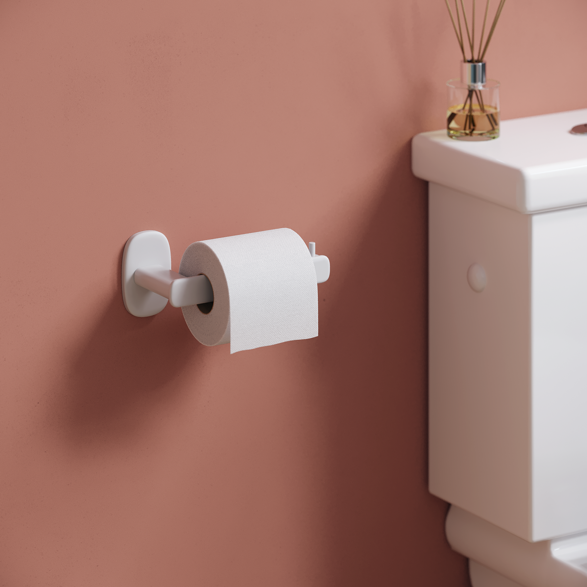 Uchwyt na papier toaletowy Remix Biały mat Sensea - 2