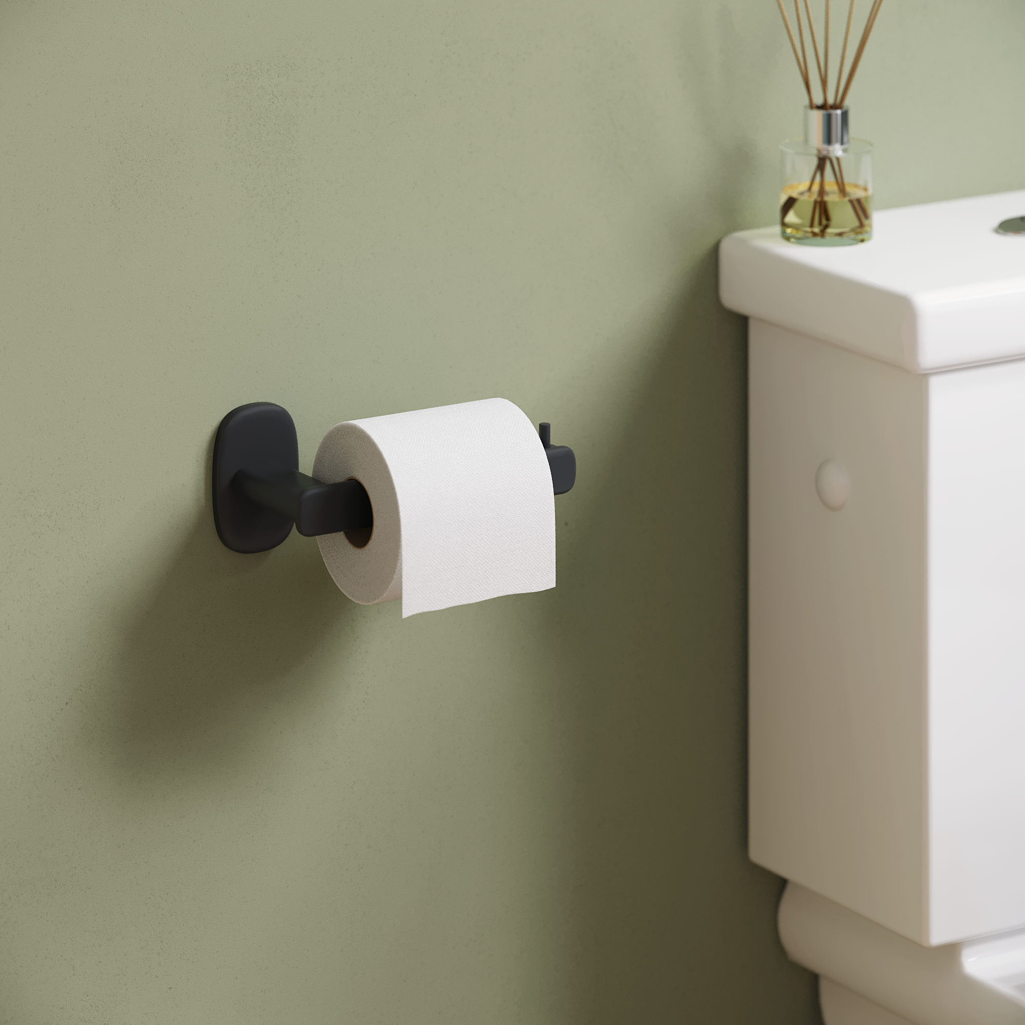 Uchwyt na papier toaletowy Remix Czarny mat Sensea - 2