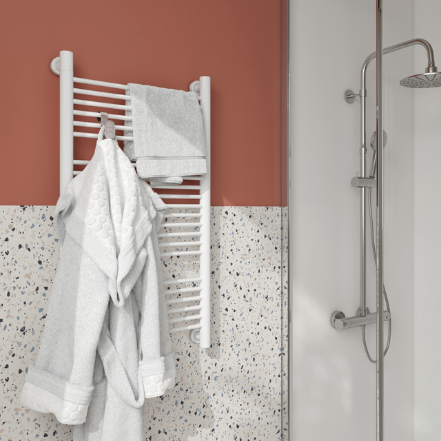 Flyicloud 6Pcs Ganci Termoarredo Bagno, Appendini Termoarredo Bagno, Porta Asciugamani Bagno in Plastica, Appendi Asciugamani per Termosifoni per Accappatoio, Vestiti e Asciugamani