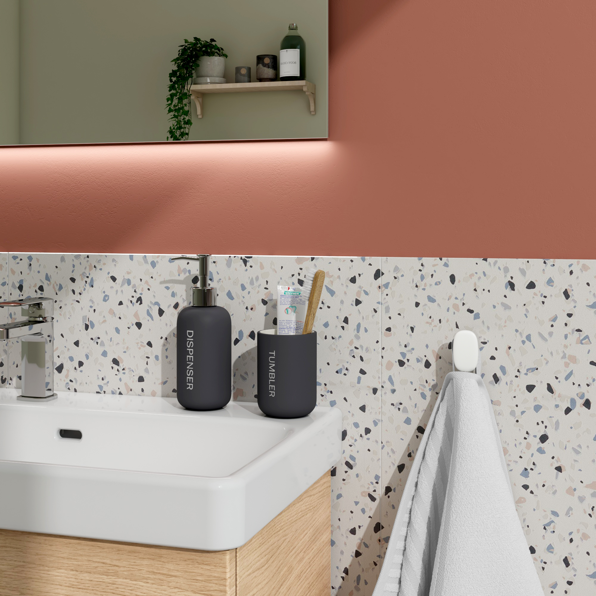 Patère à visser, l. 2,9 x H. 4,9 x P. 3,6 cm, blanc, Remix SENSEA - 4