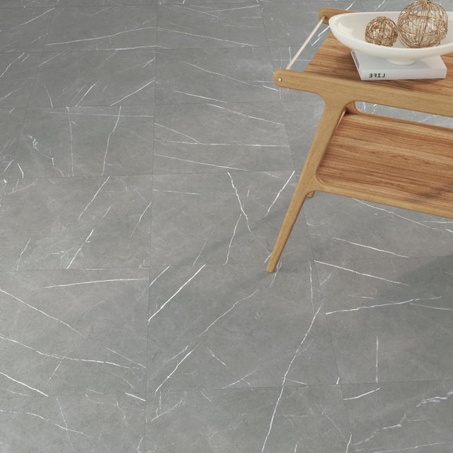 Piastrella da pavimento e rivestimento interno in gres porcellanato 60 x 60 cm rettificato grigio scuro opaco Eternal Dark traffico medio forte (pei 3/5) Sp. 9 mm 1.08 mq