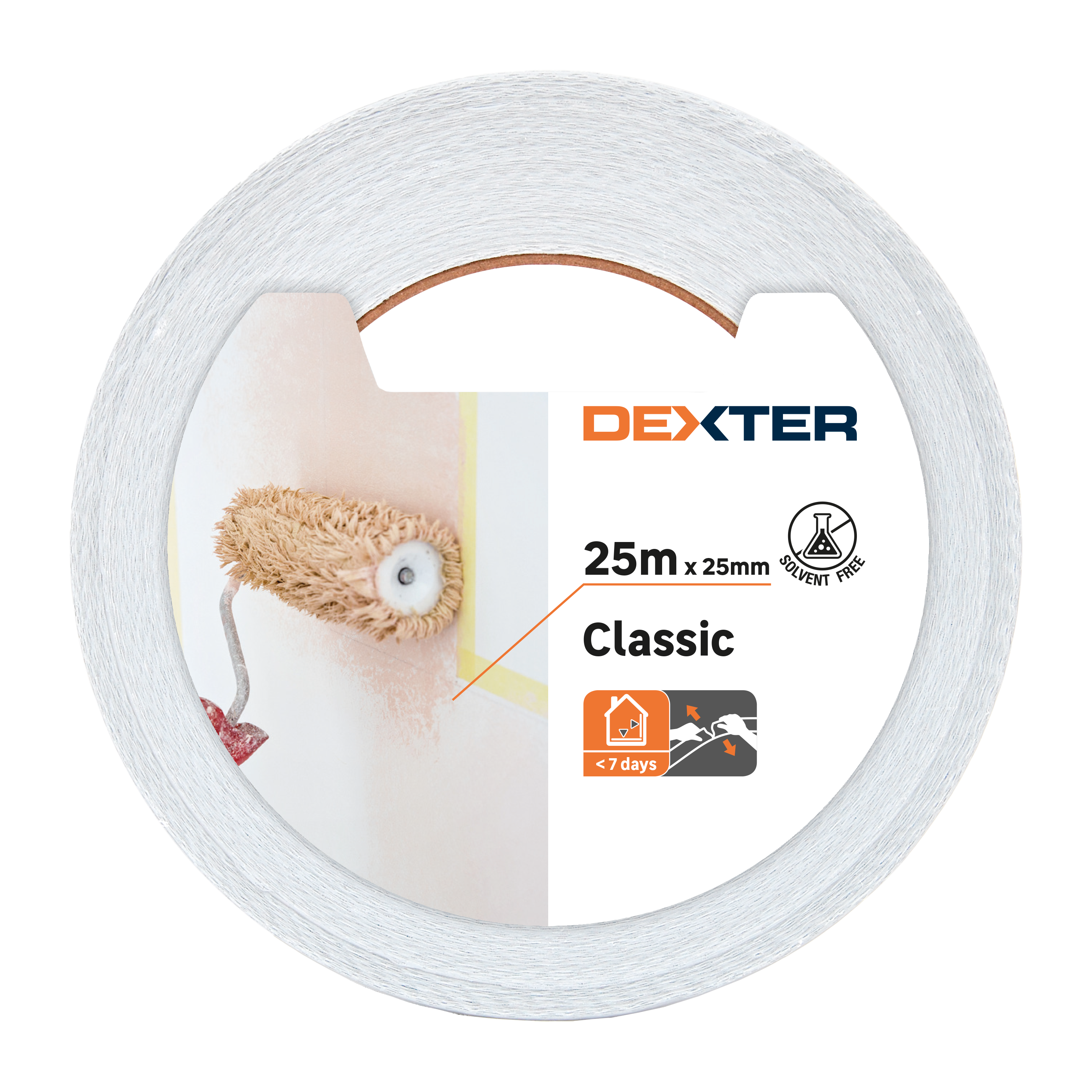 Taśma malarska biała 25 mm x 25 m Dexter - 3