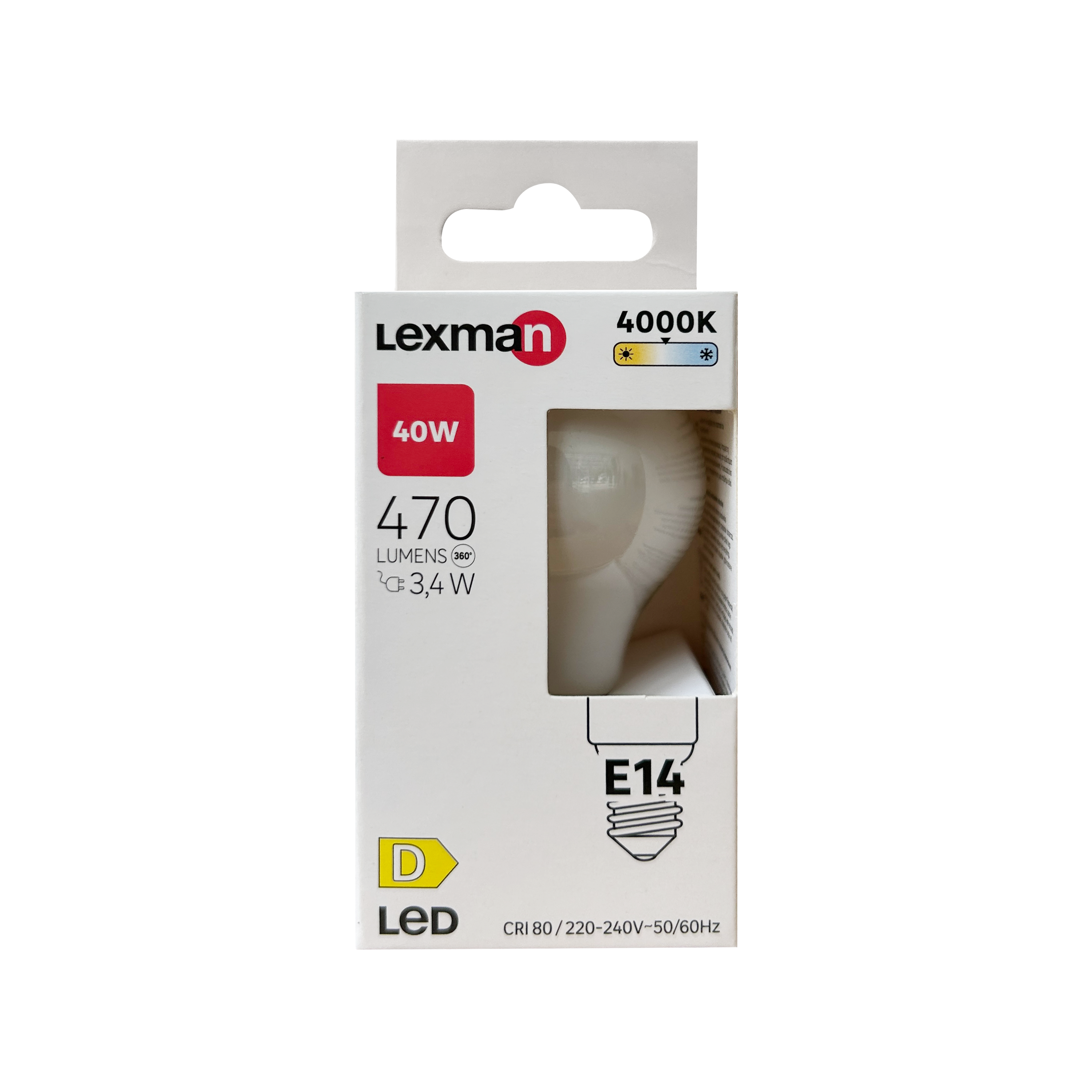 Żarówka LED E14 3,4 W 470 lm Neutralna biel Lexman - 9