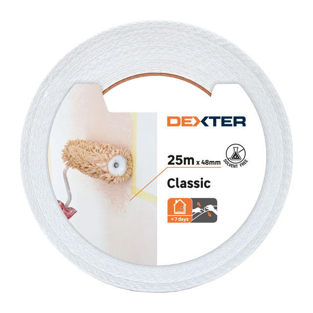 Taśma malarska biała 48 mm x 25 m Dexter