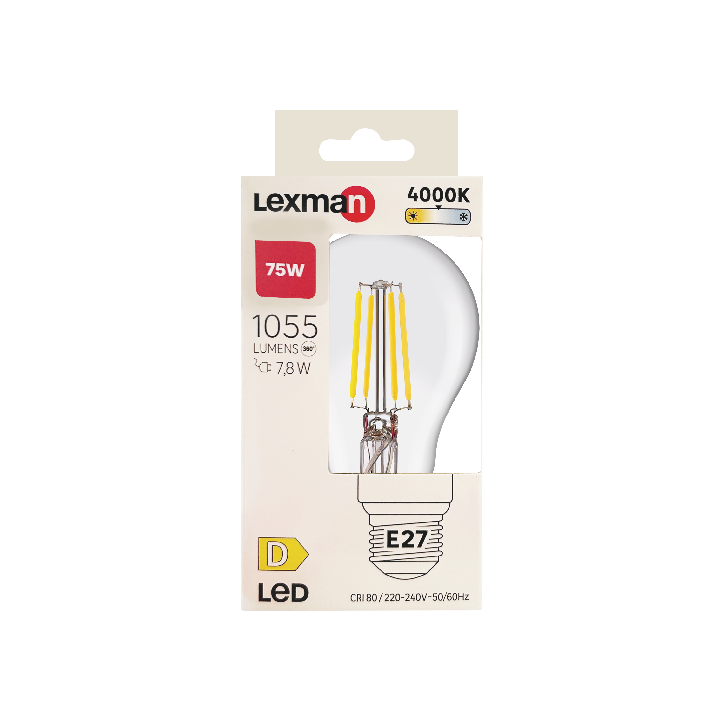 Żarówka LED E27 7,8 W 1055 lm Neutralna biel Lexman - 4