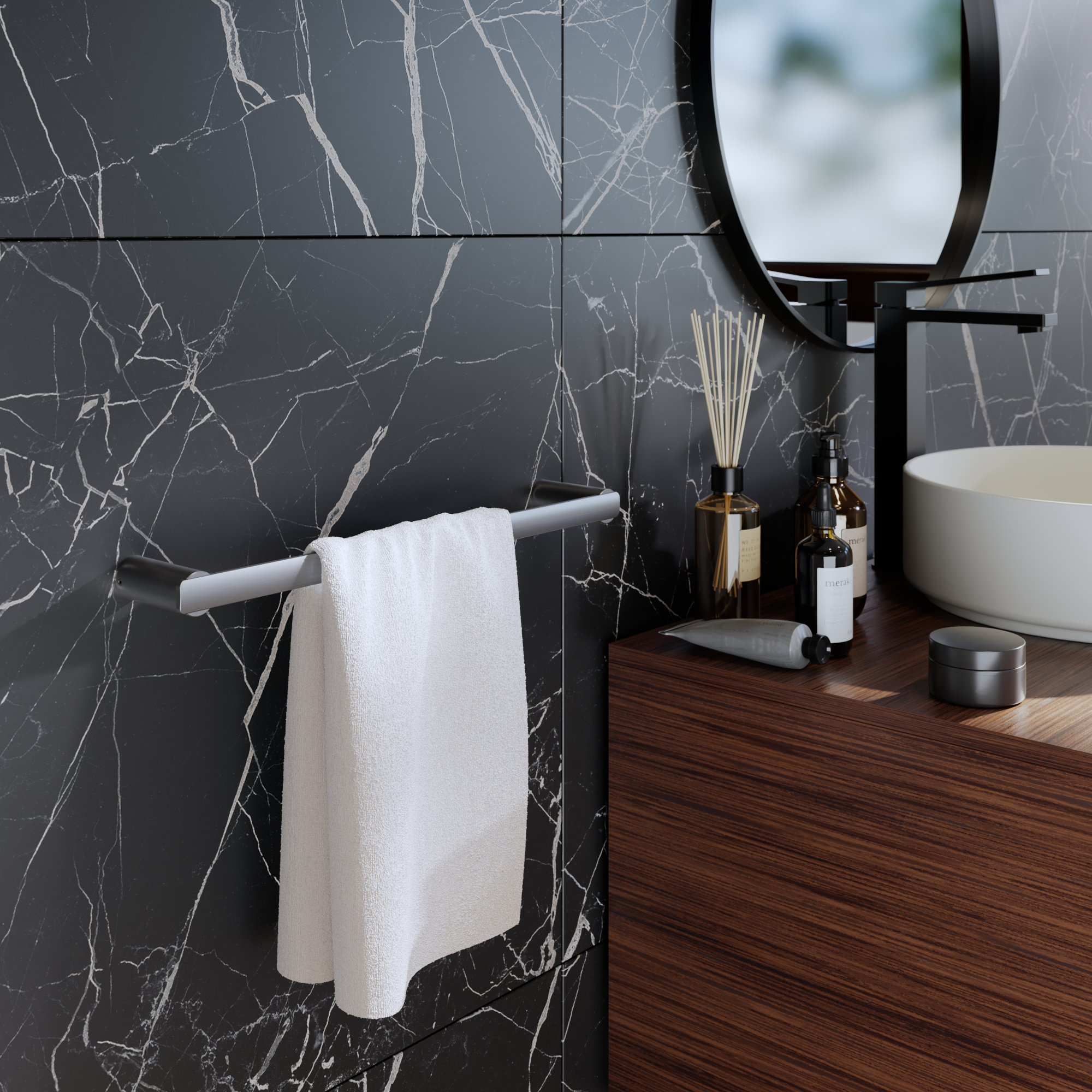 Wieszak łazienkowy na ręcznik przykręcany 35 cm Neo chrom Sensea - 3