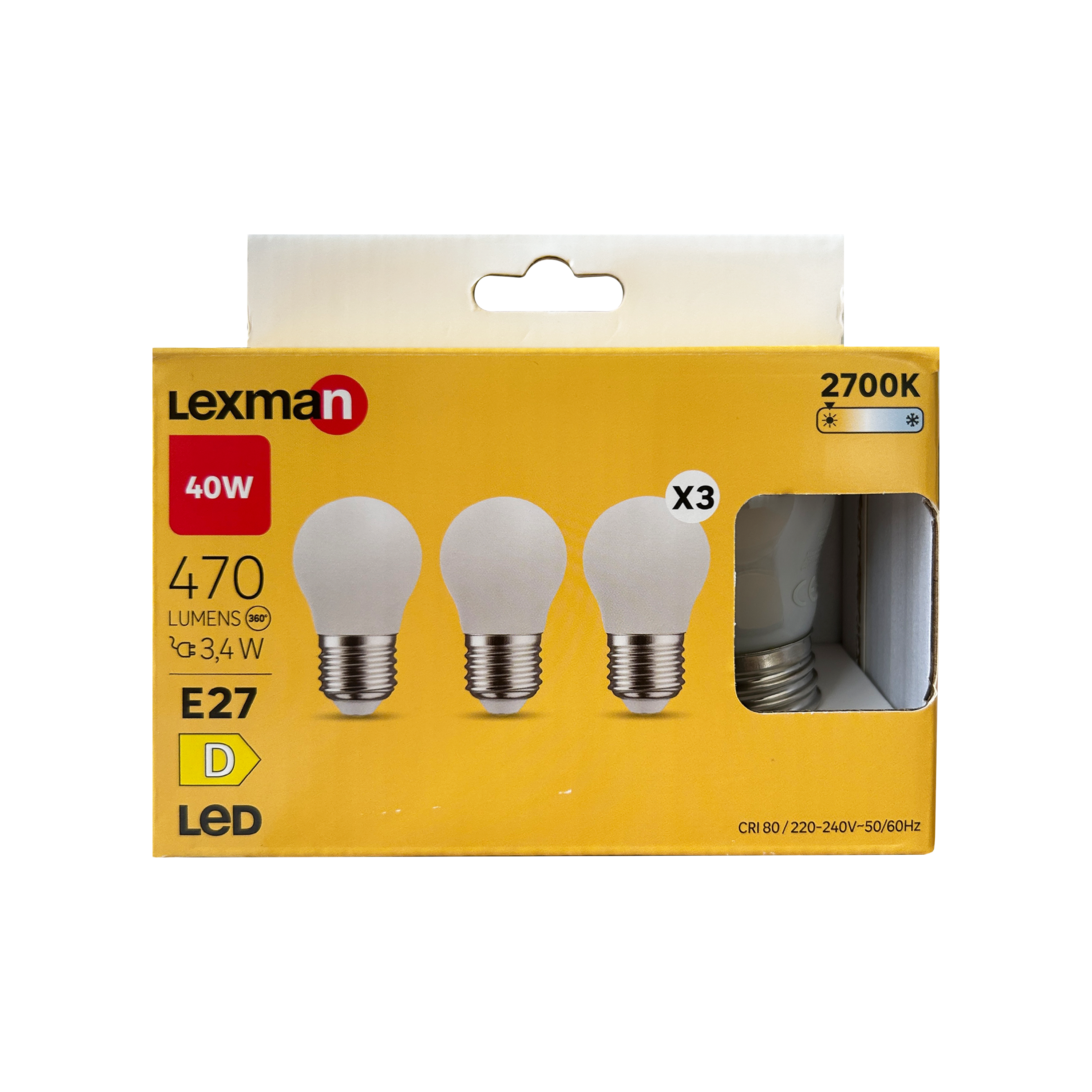 Żarówka LED E27 3 szt. 3,4 W 470 lm Ciepła biel Lexman - 8