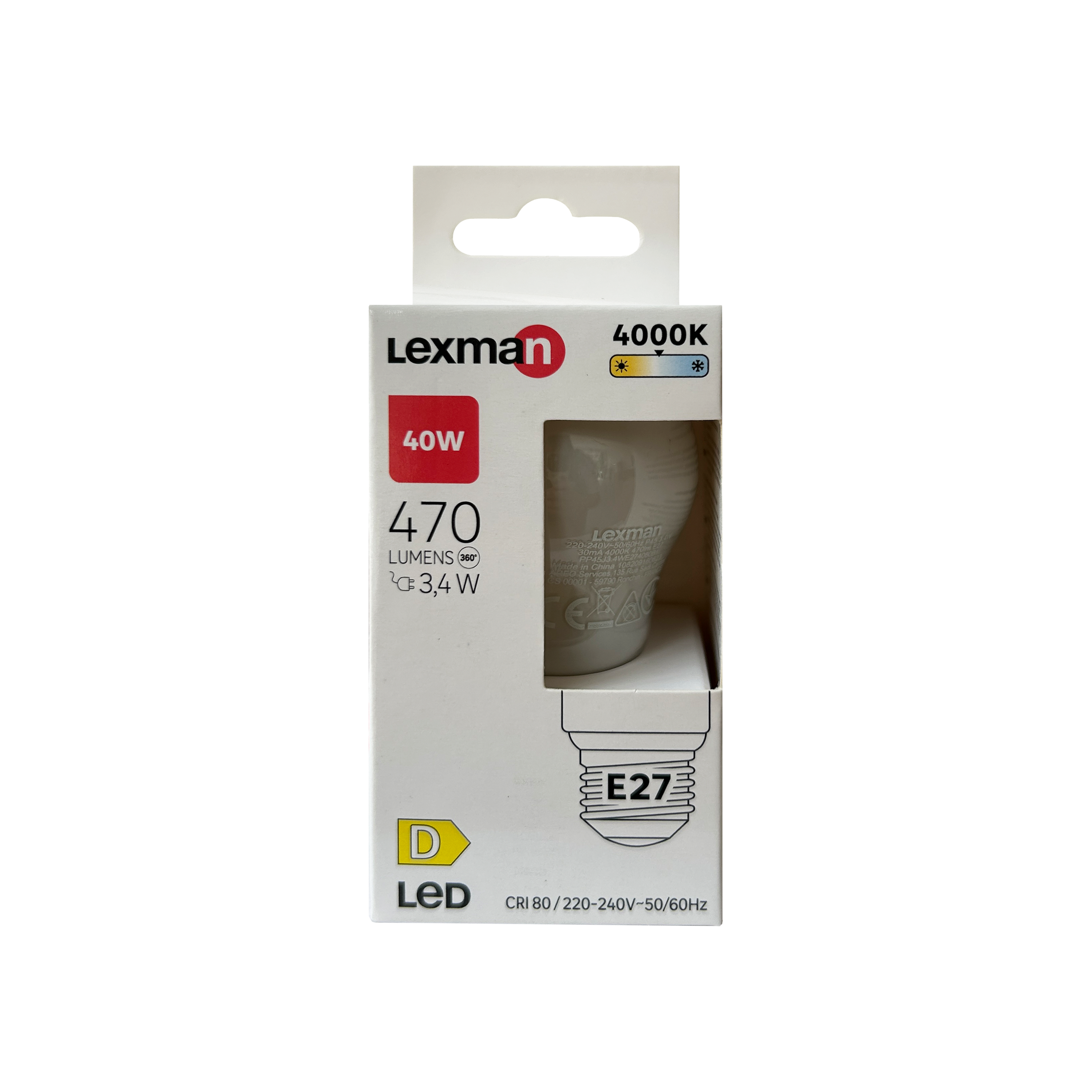 Żarówka LED E27 3,4 W 470 lm Neutralna biel Lexman - 9